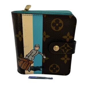 Louis Vuitton wallet with coin purse, featuring the whimsical Illustre Groom